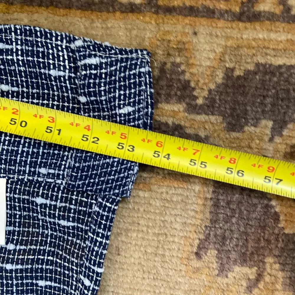 Curtain Panel Pair Blue &‎ White each 53” x 69”